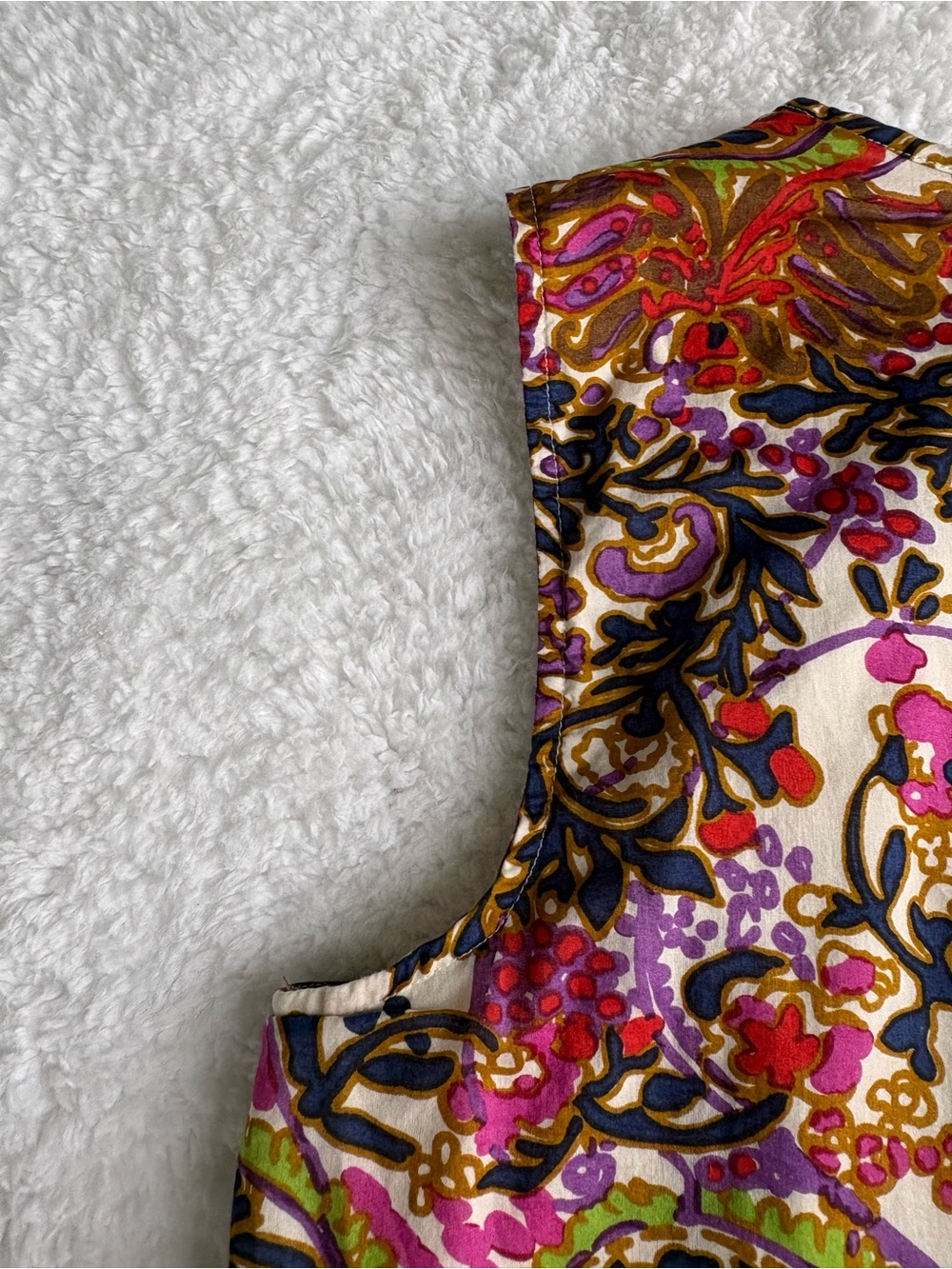 Talbots Lined Paisley Print Shell - Size 16 (XL) - Picture 12 of 15